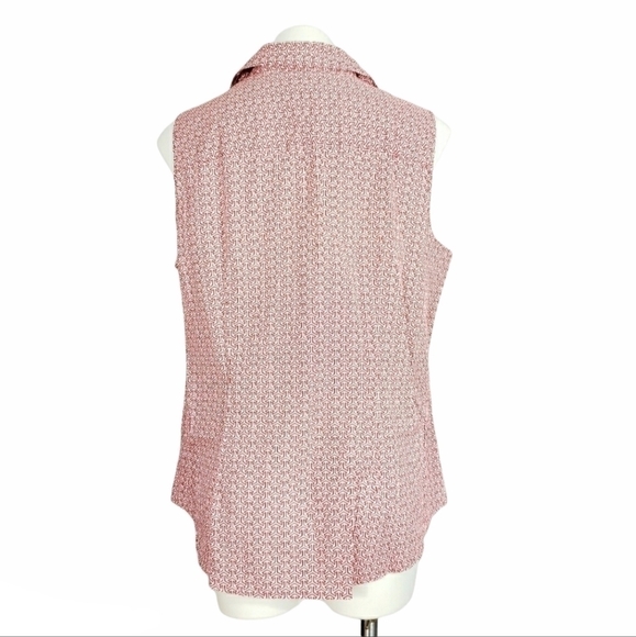 Talbots Woman Button Down Collar Tank Top - Picture 2 of 2